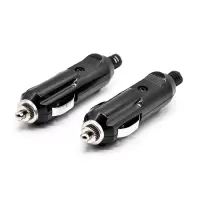 点烟器插头公头免焊接车载改装大功率充气泵吸尘器12v24v通用|2个装