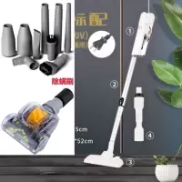 德国吸尘器家用大吸力无线手持式超静音强力除螨小型大功率便携|带线款+9件套+除螨器白色