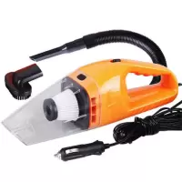 车载吸尘器大功率车用小型手持吸尘器12v24v大功率货车用吸尘机器|四代海帕橙色[五个配件]