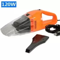 车载吸尘器强力大功率120w干湿两用汽车吸尘器车用12v吸力|二代升级款橙色(送长吸嘴)