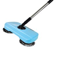 扫地机手推式吸尘器家用软扫把簸箕套装组合魔法扫帚平板拖把托布|蓝色共拖布