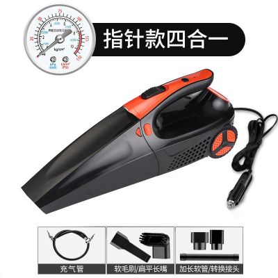 四合一车载吸尘器+充气泵照明测压大功率汽车多功能车家两用强力|普通款机械表四合一