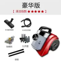 卧式吸尘器家用小型大功率大吸力强力手持式静音除螨吸尘机|豪华版(九件套+除螨仪)