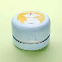 桌面吸尘器清洁机迷你型橡皮屑纸屑键盘书桌清洁器吸干净灰尘|卡通蓝[送清洁毛刷]