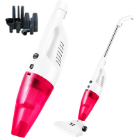 工厂直销吸尘器家用手持式除螨小型强力地毯式大功率吸狗毛|红色+9件套