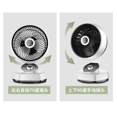 家用小型对空气循环扇台式静音摇头迷你办公室床头电风扇