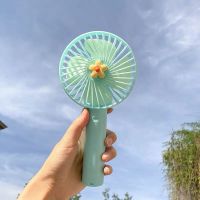 自制可爱泫雅风小花朵手持电风扇usb充电便携迷你学生桌面小风扇