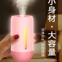 迷你usb加湿器大雾量家用静音卧室车载小型大容量办公室|K8夜灯款300ML粉支持缺水断电