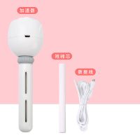 迷你加湿器家用卧室办公室大雾量空气静音学生usb补水喷雾充电车|插电(短管+数据线)