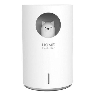 加湿器家用静音卧室空调房办公室大容量空气净化迷你小型香薰|白[900毫升]送充电线