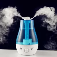 加湿器 大容量双喷头耐用大雾量 喷雾器加湿机 实用香薰机|蓝清新不带夜灯+3瓶精油2包除垢剂