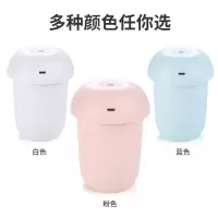 加湿器家用卧室空调房迷你大容量usb车载办公室香薰静音喷雾学生|白色 新款显示屏加湿器220ML(小熊)