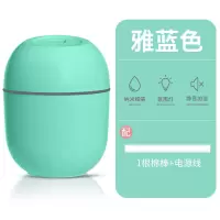 usb加湿器补水仪迷你家用卧室宿舍床上学生静音办公室大喷雾香薰|雅蓝色 单机[配一根棉棒]