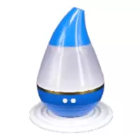 加湿器家用办公室 七彩水滴迷你usb香薰加湿器|蓝色