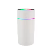 usb迷你学生车载加湿器 创意炫彩灯静音家用空气补水喷雾加湿|白色