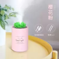 加湿器usb家用宿舍办公室加水空气香薰静音桌面车载迷你学生美容|P2多肉樱花粉