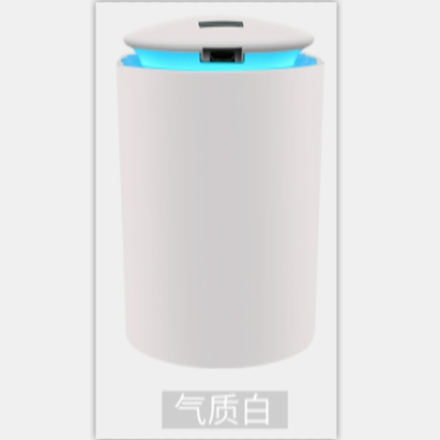 usb车载加湿器家用卧室迷你静音空气香薰补水仪小夜灯喷雾|白 精油+风扇+小夜灯