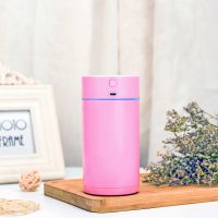 可充电加湿器家用静音空调房办公室车载喷雾器大雾学生宿舍香薰机|倾城粉(插电款) 加湿器+5棉棒+小夜灯+精油