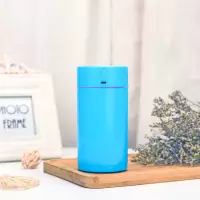 可充电加湿器家用静音空调房办公室车载喷雾器大雾学生宿舍香薰机|青春蓝(插电款) 加湿器+5棉棒+小夜灯