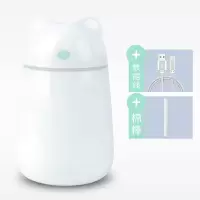 办公室加湿器家用宿舍大容量高雾净化补水空气卧室孕妇婴儿香薰|喵咪绿色 加湿器单机+棉棒(无usb数据线)