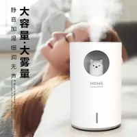 新款北极熊迷你加湿器usb家用卧室静音小型空气喷雾创意礼品|北极熊白色