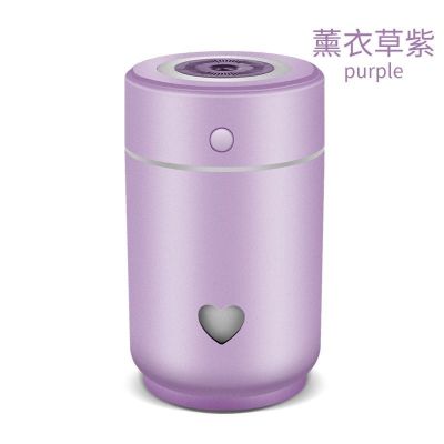usb加湿器家用卧室车载大雾量静音迷你脸部学生空气净化器香薰机|薰衣草紫