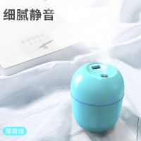 空气加湿器家用卧室迷你大雾容量学生静音usb办公室喷雾车载|薄荷绿 送[2根棉棒+2瓶香薰]数据线