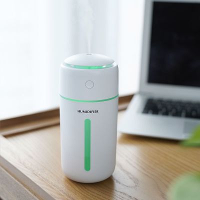 可充电加湿器家用迷你卧室静音大容量车载空气净化恒湿喷雾香薰机|皓月白 单机[不带精油棉棒]