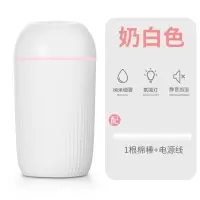 usb加湿器家用卧室办公车载香薰精油学生大雾量喷雾静|升级版[插电款+大容量]白色 配一根棉棒+电源线