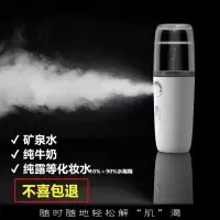 纳米喷雾补水仪卡通便携式充电加湿器脸部冷喷可爱少女蒸脸器手持|升级版(水/牛奶/10%化妆水)白色
