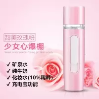 纳米喷雾补水仪卡通便携式充电加湿器脸部冷喷可爱少女蒸脸器手持|豪华版(大喷雾+充电宝)粉色