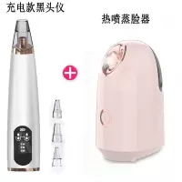 热喷蒸脸器美容仪纳米补水仪家用加湿器喷雾器新款脸部补水神器|热喷蒸脸补水仪+充电款黑头仪