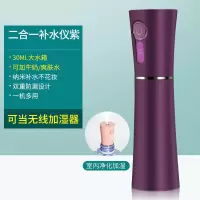 纳米双喷补水仪喷雾器学生便携式脸部保湿补水蒸脸器加湿器美容仪|特别款紫+一机多用+加湿器+双重防漏
