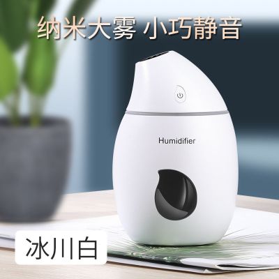 空气加湿器家用静音小型卧室空调房孕妇迷你办公室usb补水仪喷雾|冰川白裸机