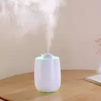 迷你加湿器 水中鲸容量320毫升 7彩灯光 防干烧 送led台灯 小风扇|白色