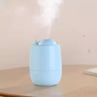 迷你加湿器 水中鲸容量320毫升 7彩灯光 防干烧 送led台灯 小风扇|蓝色