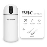 车载加湿器家用卧室喷雾空气净化香薰usb可充电迷你学生补水仪器|白色充电款单机 06凹嘴款