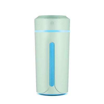 空气加湿器家用卧室空调房香薰精油大雾量静音婴儿迷你学生车载|绿色 加湿器(精油3瓶+加送棉棒1支)