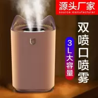 小熊空气加湿器净化器香薰灯加湿器家用静音卧室母婴大容量|双喷口款