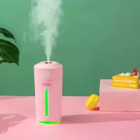 加湿器家用卧室大雾量迷你学生办公室大容量车载空气净化器香薰机|女神粉[升级标准版] 替换棉棒[5根]