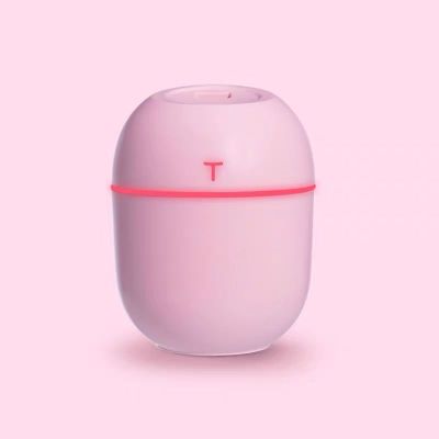 加湿器家用卧室迷你学生大雾量车载小型办公室静音便携空气净化器|粉色(220毫升)