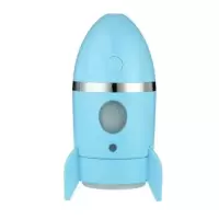 加湿器迷你静音usb风扇夜灯三合一家用卧室办公室宿舍车载补水器|火箭加湿器蓝