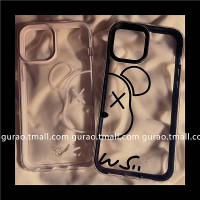 潮牌情侣暴力熊适用iPhone13/12promax苹果11手机壳xs/xr透明xsmax/7p创意8plus防摔硅胶保