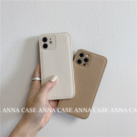 秋冬高级卡其色适用苹果11手机壳iPhone12/13promax皮质xs/xr全包