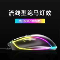 有线鼠标机械电竞游戏办公网吧竞技台式电脑笔记本女男生rgb跑马灯宏cf穿越火线lol英雄联盟csgo