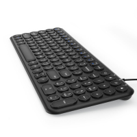 充电无线键盘带数字 圆键笔记本电脑台式外接有线超薄办公专用打字鼠标套装女生可爱便携小