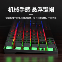有线键盘办公专用打字鼠标套装电竞机械手感电脑台式USB外接