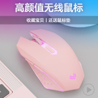 无线游戏鼠标可充电式可爱粉色女生电竞联想惠普无限笔记本台式电脑办公通用鼠标无线人体工学