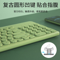 笔记本电脑外接无线键盘鼠标套装USB台式机有线可爱女生打字专用机械手感家用办公复古朋克风