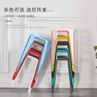 北欧熟胶塑料凳子加厚家用客厅成人餐桌高凳简约网红ins时尚创意